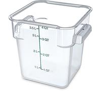 Carlisle Storplus, CA1072107-000-B01006, StorPlus 3.8L Square Container Clear (Box of 6)