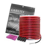 CARLITS 22AWG 100ft Extension Cable Wire Cord 30m 2x0.3mm² Tinned Copper 22 gauge 2 Color Red Black Cable Hookup Electrical Wire 12V 24V DC for Led Strips Single Color 3528 5050 2835