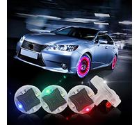 CARLITS Car Tire Wheel Lights, 4pcs Car Wheel Tire Air Valve, Hub Lamp Cap Light with Motion Sensors Colorful LED Tire Light Gas Nozzle,for Car Bicycle Motorcycles Accessories
