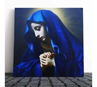 Carlo Dolci Mater Dolorosa Canvas Print | Gallery Wrapped 30mm Frame Wall Art | 20x20 inches | Ready to Hang | Contemporary Picture | Living Room Bedroom Lounge Office