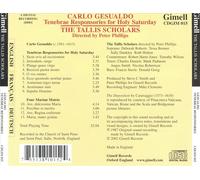 CARLO GESUALDO: TENEBRAE RESPONSORIES FOR HOLY SATURDAY NEW CD