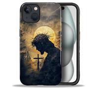 CARLOCA Case for iPhone 15,Faith Inspired Christians Scripture Design Hybrid Dual Protection Soft TPU Hard PC Shockproof Anti-Scratch Cover Men Women Stylish Protective Phone Case