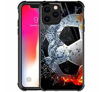 CARLOCA Compatible with iPhone 13 Pro Max Case,Sizzling Soccer Mate Pattern Design for Girl Boy Shockproof Anti-Scratch Case for iPhone 13 Pro Max