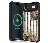 CARLOCA Compatible with iPhone 17 Air Case,for MagSafe Girl Fashion Graphic Design Shockproof Anti-Scratch Drop Protection Case for iPhone 17 Air Camo Forest American Flag Cases