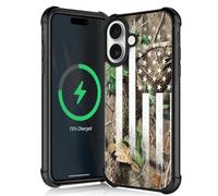 CARLOCA Compatible with iPhone 17 Pro Case,for MagSafe Girl Fashion Graphic Design Shockproof Anti-Scratch Drop Protection Case for iPhone 17 Pro Camo Forest American Flag Cases