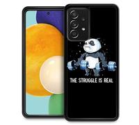 CARLOCA Compatible with Samsung Galaxy A53 5G Case,Panda On Swole Identity Graphic Design Shockproof Anti-Scratch Hard Acrylic Case for Samsung Galaxy A53 5G