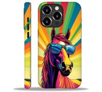 CARLOCA for iPhone 15 Compatible with Magsafe Full Body Protective Glossy Case, for Girl Boy Shockproof Magnetic Charge Esthetics Pattern Colorful Cartoon Cool Sunglasses Horse