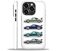 CARLOCA for iPhone 16 Pro Max Compatible with Magsafe Full Body Protective Glossy Case, for Girl Boy Shockproof Magnetic Charge Esthetics Pattern Old School Gray Green Blue Super Car