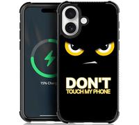 CARLOCA for iPhone Qwert Compatible with Magsafe Case Design for Girl Boy Shockproof Magnetic Charge Hard PC Back Case Esthetics Pattern Angry Dont Touch My Phone