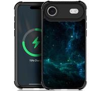 CARLOCA for iPhone wertq Compatible with Magsafe Case Design for Girl Boy Shockproof Magnetic Charge Hard PC Back Case Esthetics Pattern Amazing Nebula Space Light