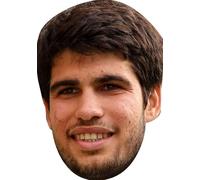 Carlos Alcaraz Celebrity Face Mask - Professional Tennis Player Fancy Dress Costume Prop for Sports Party Hen Stag Do Accessory