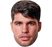 Carlos Alcaraz Garfia (Stubble) Celebrity Mask, Flat Card Face, Fancy Dress Mask