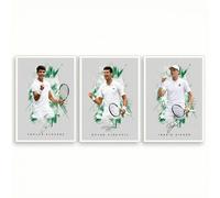 Carlos Alcaraz Signed Photo Poster Print Picture Display Framed Autograph Memorabilia Gift Spain Tennis (Alcaraz Djokovic Sinner (A4 Unframed))