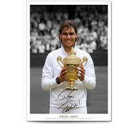 Carlos Alcaraz Signed Photo Poster Print Picture Display Framed Autograph Memorabilia Gift Spain Tennis (Nadal Wimbledon 2010, A4 Print (Unframed))