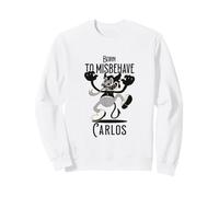 CARLOS - Cool Boy Name with cute Devil - Born to Misbehave Sweatshirt