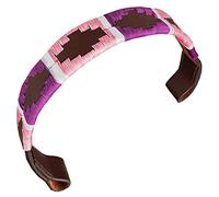 Carlos Diaz Designer Genuine Leather Waxed Embroidered Gaucho Polo Horse Bridle Browband (Cob 15 inches)