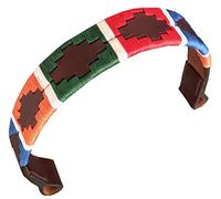 Carlos Diaz Designer Genuine Leather Waxed Embroidered Gaucho Polo Horse Bridle Browband (Full (Horse) 16 inches)