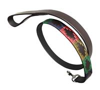 Carlos Diaz Genuine Leather Waxed Embroidered Polo Dog Lead