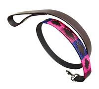 Carlos Diaz Genuine Leather Waxed Embroidered Polo Dog Lead