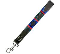 Carlos Diaz Genuine Leather Waxed Embroidered Polo Dog Leash Walking Training Short Traffic Lead With Looped Handle
