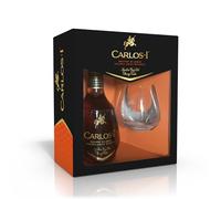 Carlos I Solera Gran Reserva Gift Pack with Glass Brandy