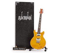 Carlos Santana (Santana) - Supernatural: Miniature Guitar Replica - Music Gifts - Handmade Ornamental 1/4 Scale - Includes a Display Box, Name Tag and Miniature Guitar Stand