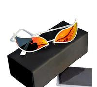 CARLOUMERN Don Flamingo Polarized Sunglasses, Shield Style, Red, Unisex Adults Cosplay Accessories, 99% UV Protection, Full Frame, Butterfly Shape, 63mm Lens Width, 143mm Arm Length