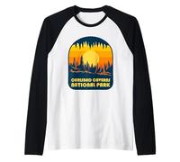 Carlsbad Caverns National Park Retro Sunset Raglan Baseball Tee