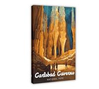 Carlsbad Caverns National Park Vintage Travel Poster Canvas Poster Wall Art Decor Print Picture Paintings for Living Room Bedroom Decoration 16x24inch(40x60cm)