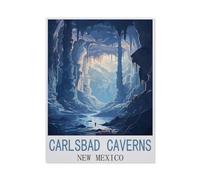 Carlsbad Caverns National Park Vintage Travel Poster，Jigsaw Puzzle 1000 Piece Game Artwork Travel Souvenir（75x50cm）-M12