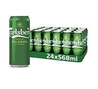 Carlsberg Pilsner Lager Beer 24 x 568ml Pint Cans (Pack of 24)