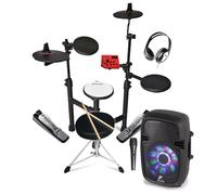 Carlsbro Club100 Compact Electronic Drum Kit for Beginner with FT8LED Monitor, 5-Piece Starter Set, 300W Speaker, Stool, Headphones & 50 Free Lessons Included