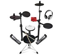 Carlsbro CLUB100 Electric Drum Set for Beginners - Compact Starter Electronic Drum Kit with Mesh Snare, 108 Sounds, 10 Presets & 50 Lessons Included - Perfect Beginner Electronic Drum Kit