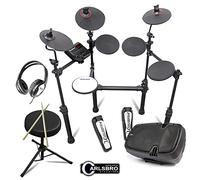 Carlsbro CSD100-R Electronic Drum Kit - Complete Electric Drum Set for Beginners with Stool, Speaker, Headphones, MIDI Connectivity, Compact and Portable Digital Drums