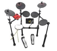 Carlsbro CSD100R Compact Electronic Drum Kit, Electric Set for Beginner with 7-Piece Pads, Stool, Headphones, Metronome, Record/Playback, Tablet Holder & 50 Free Lessons