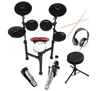 Carlsbro CSD130 R-PLUS electronic drum kit with stool & headphones - 8-piece foldable beginner set, 250 drum voices, 20 kits, 20 demo songs, USB MIDI, metronome, silent practice