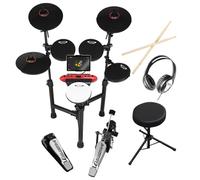 Carlsbro CSD130RBP1 8-Piece Compact Electronic Drum Kit with Drum Stool, Headphones, Tablet/Phone Mount, and Interactive Lessons - Complete Electric Drum Set for Beginners and Home Practice
