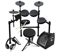 Carlsbro CSD25M Electronic Drum Kit with Mesh Heads, 7-Piece Electric Drum Set Including Active Monitor Speaker, Stool & Headphones, USB MIDI & Audio, Adjustable Frame, 6-Month Online Lessons