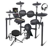 Carlsbro CSD35M Mesh Head Electronic Drum Kit, 9-Piece Digital Electric Set with Kick Pedal, Stool, Closed-Ear Headphones, Tablet Mount and 50 Free Melodics Lessons