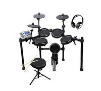 Carlsbro CSD400 Mesh Head Electronic Drum Kit with Stool & Headphones - 8-Piece Mesh Drum Kit with Dual-Zone Mesh Heads, Responsive Feel, Built-In Sounds & 50 Drum Lessons