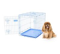 Carlson Blue Secure and Compact Single Door Metal Dog Crate, Small