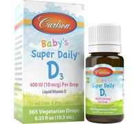 Carlson Labs Baby's Super Daily D3 400iu 365 Drops 10.3ml, Immunity, Bone Health
