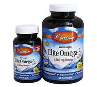 Carlson Labs Elite Omega-3 Gems, 1600mg Natural Lemon - 90 + 30 softgels