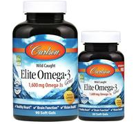 Carlson Labs Elite Omega-3 Gems 1600mg Natural Lemon Softgels 90 + 30