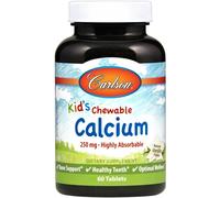 Carlson Labs Kid's Chewable Calcium, 250mg Natural Vanilla Tablets, 60-Count