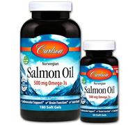 Carlson Labs Norwegian Salmon Oil Softgels + 50 180 Softgels