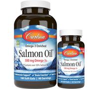 Carlson Labs Norwegian Salmon Oil Softgels + 50 180 Softgels