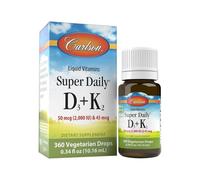 Carlson Labs Super Daily D3 | 2000 IU / 4000 IU | + K2 | Liquid Vitamin D3 Drops