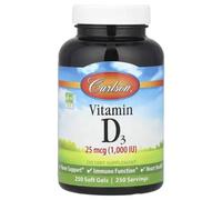 Carlson Labs Vitamin D3 1000iu 250 Softgels