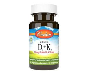 Carlson Labs Vitamin D3 + K2 Capsules 60 Capsules